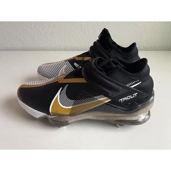 Nike Force Zoom Trout 7 Baseball Cleats Black Gold White CI3134-012 Size 13.5 - Picture 3 of 8
